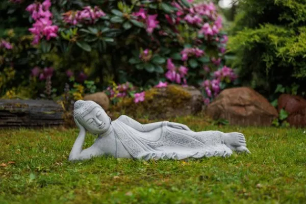 Gartendekoparadies Bouddhas-Statue couchée du Bouddha