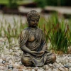 Gartendekoparadies Bouddhas-Statue de Bouddha assis avec coloration exclusive