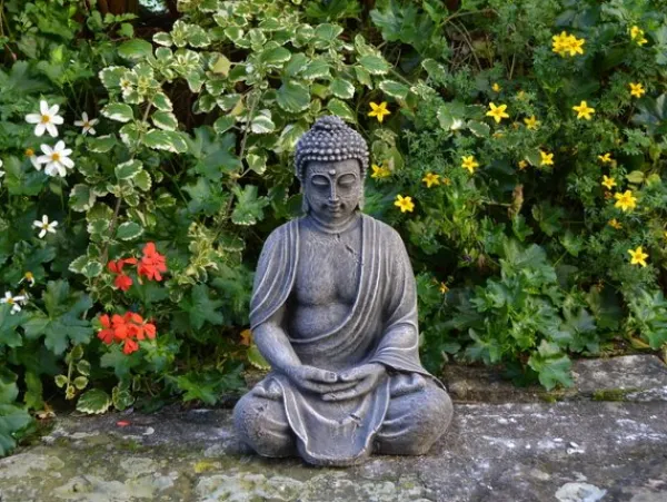 Gartendekoparadies Bouddhas-Statue de Bouddha assis de style antique