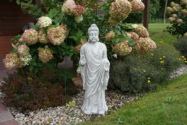 Gartendekoparadies Bouddhas-Statue de Bouddha avec un geste typique de la main