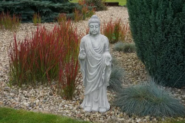 Gartendekoparadies Bouddhas-Statue de Bouddha avec un geste typique de la main