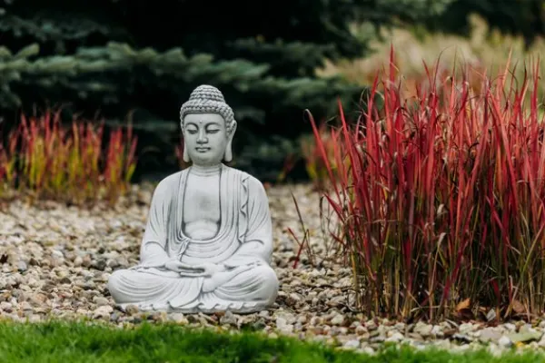 Gartendekoparadies Bouddhas-Statue de Bouddha d'un gardien de temple
