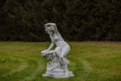 Gartendekoparadies Figures & Statues-Statue de femme avec bol à plantes