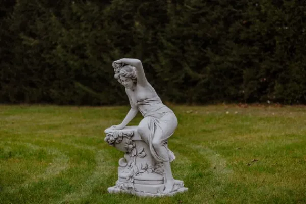 Gartendekoparadies Figures & Statues-Statue de femme avec bol à plantes