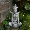 Gartendekoparadies Bouddhas-Statue de la déesse hindoue Sarasvati
