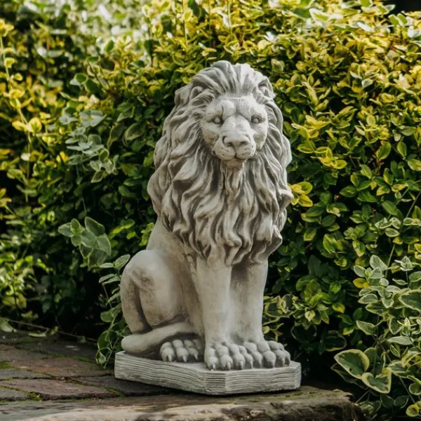 Gartendekoparadies Animaux-Statue de lion tournée vers la droite