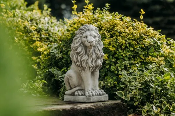 Gartendekoparadies Animaux-Statue de lion tournée vers la droite