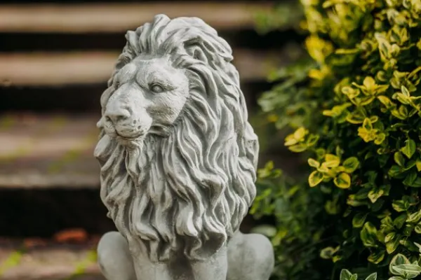 Gartendekoparadies Animaux-Statue de lion tournée vers la droite