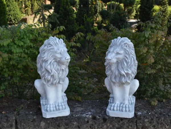 Gartendekoparadies Animaux-Statue de lion tournée vers la droite