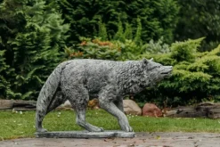 Gartendekoparadies Animaux-Statue de loup : représentation détaillée