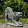 Gartendekoparadies Animaux-Statue de loup : en attaquant
