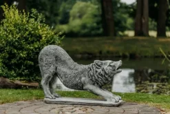Gartendekoparadies Animaux-Statue de loup : en attaquant