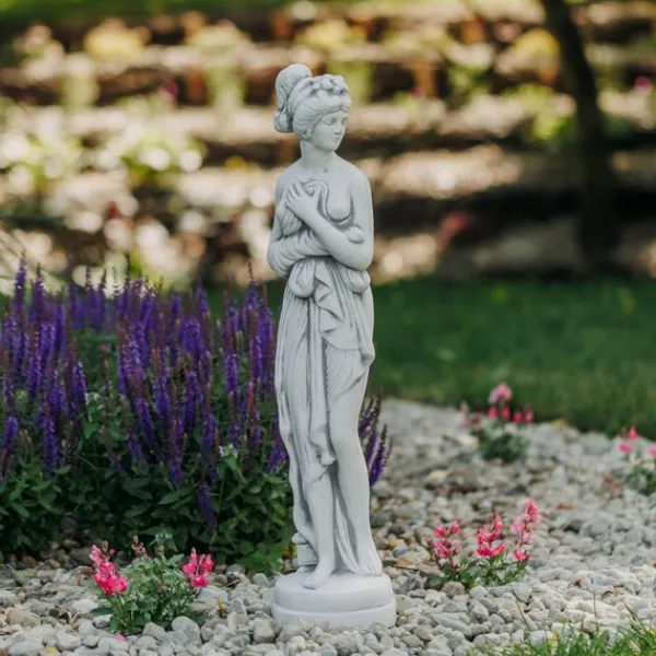 Gartendekoparadies Figures & Statues-Statue de Pandore sur socle rond