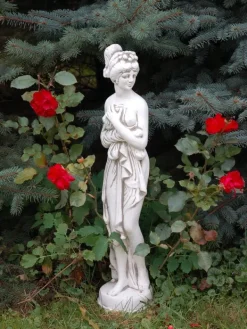 Gartendekoparadies Figures & Statues-Statue de Pandore sur socle rond
