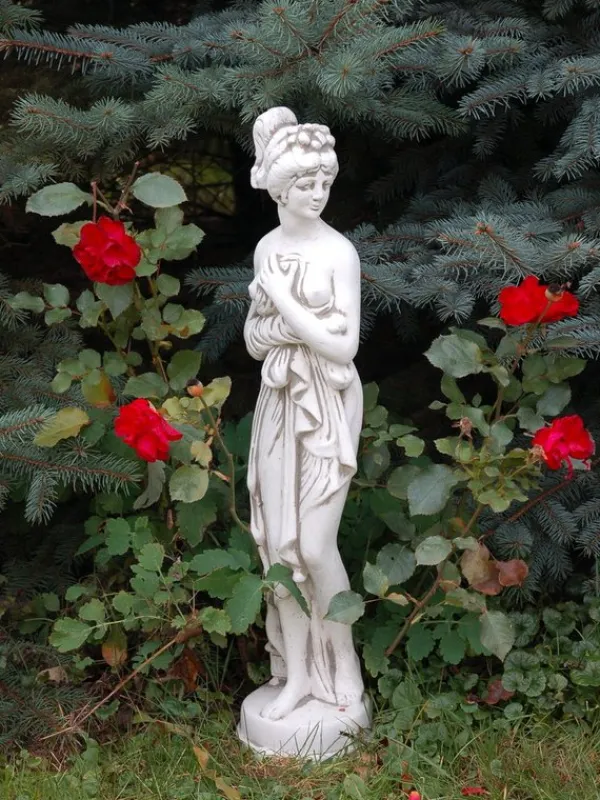 Gartendekoparadies Figures & Statues-Statue de Pandore sur socle rond