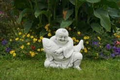 Gartendekoparadies Bouddhas-Statue du Grand Bouddha avec des poissons koi