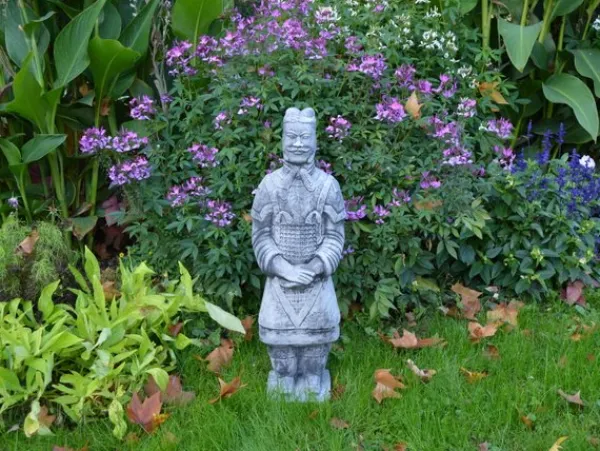 Gartendekoparadies Figures & Statues-Statue d'un guerrier chinois en terre cuite