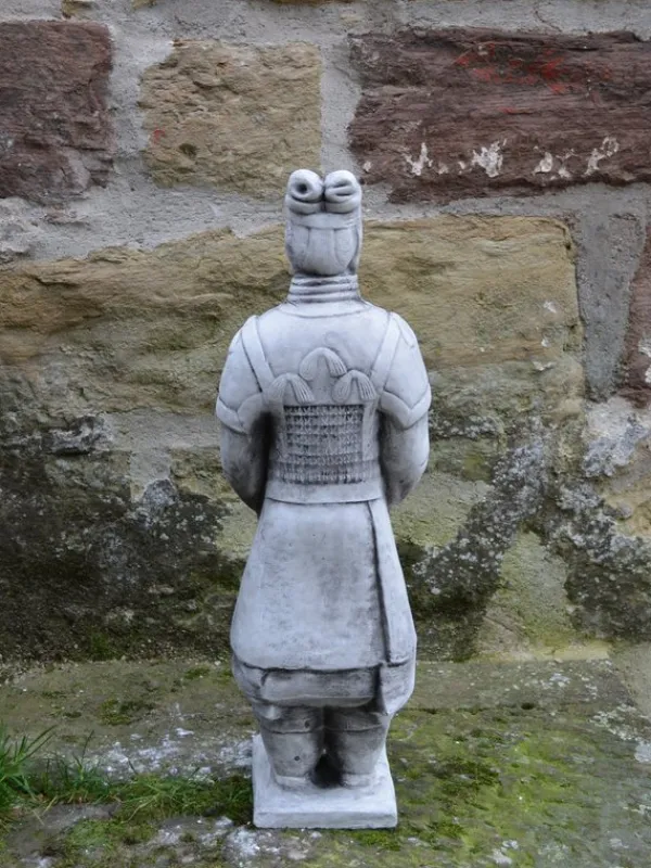 Gartendekoparadies Figures & Statues-Statue d'un guerrier chinois en terre cuite