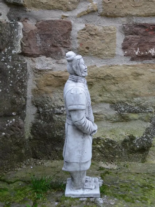 Gartendekoparadies Figures & Statues-Statue d'un guerrier chinois en terre cuite