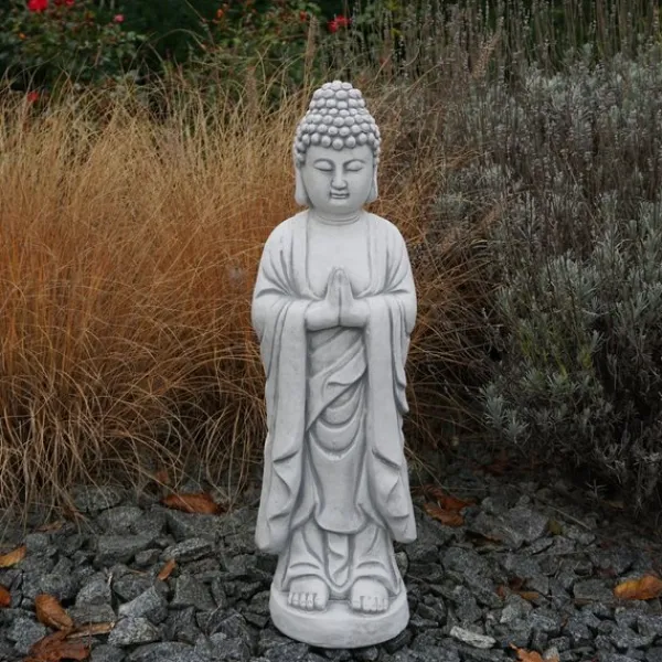 Gartendekoparadies Bouddhas-Statue d'un moine bouddha debout