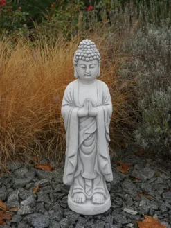 Gartendekoparadies Bouddhas-Statue d'un moine bouddha debout