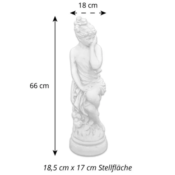 Gartendekoparadies Figures & Statues-Statue d'une femme avec une robe richement drapée