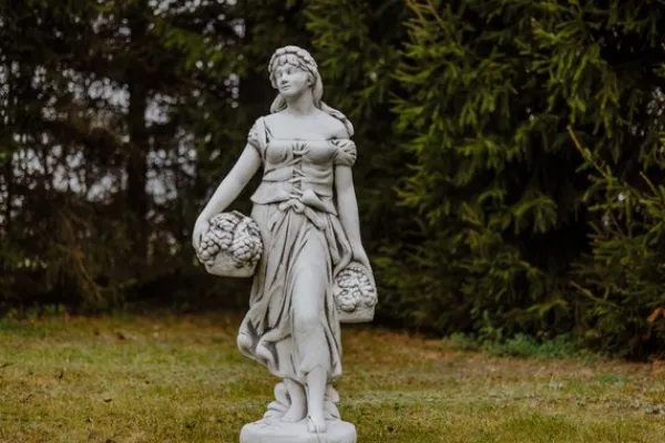 Gartendekoparadies Figures & Statues-Statue d'une femme vendangant des raisins