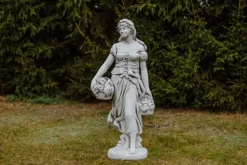Gartendekoparadies Figures & Statues-Statue d'une femme vendangant des raisins