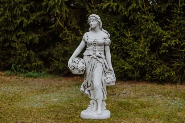 Gartendekoparadies Figures & Statues-Statue d'une femme vendangant des raisins