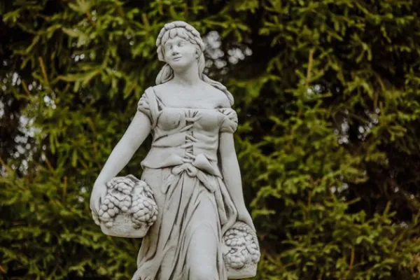 Gartendekoparadies Figures & Statues-Statue d'une femme vendangant des raisins