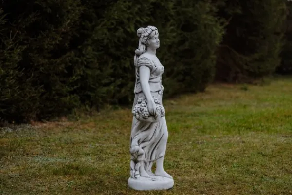 Gartendekoparadies Figures & Statues-Statue d'une femme vendangant des raisins