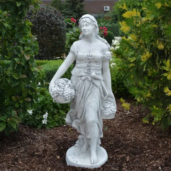 Gartendekoparadies Figures & Statues-Statue d'une femme vendangant des raisins