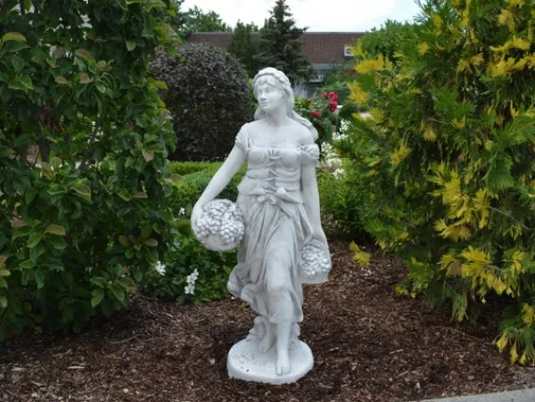 Gartendekoparadies Figures & Statues-Statue d'une femme vendangant des raisins