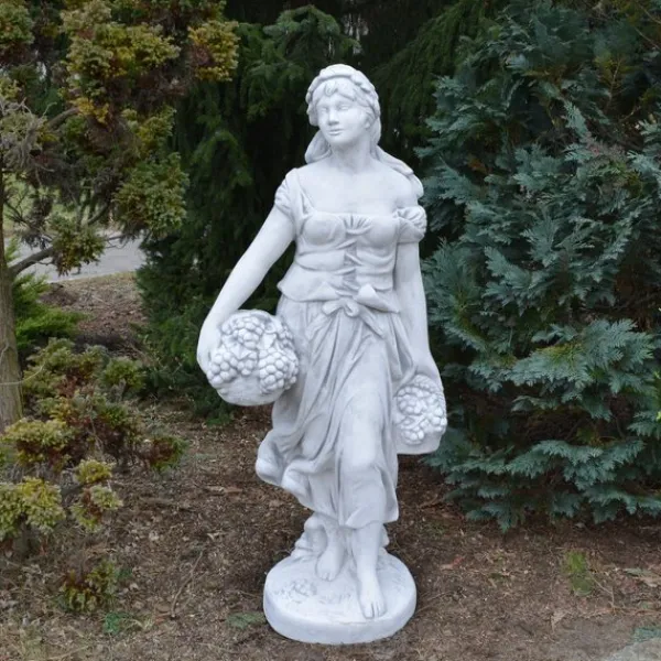 Gartendekoparadies Figures & Statues-Statue d'une femme vendangant des raisins