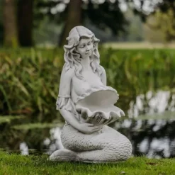Gartendekoparadies Belle|Figures & Statues-Statue d'une sirène avec une gargouille