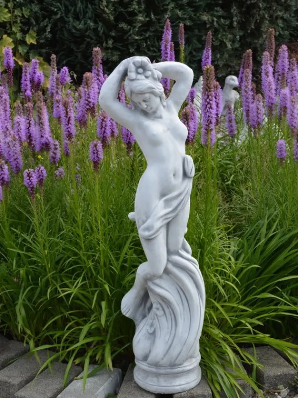 Gartendekoparadies Figures & Statues-Statue érotique d'une femme aux cheveux flottants