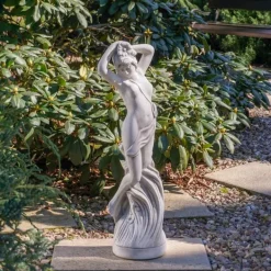 Gartendekoparadies Figures & Statues-Statue érotique d'une femme aux cheveux flottants