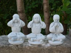 Gartendekoparadies Bouddhas-Trois bouddhas incarnent les enseignements bouddhistes