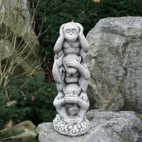 Gartendekoparadies Belle|Animaux-Trois singes : ne rien voir, ne rien entendre, ne rien dire