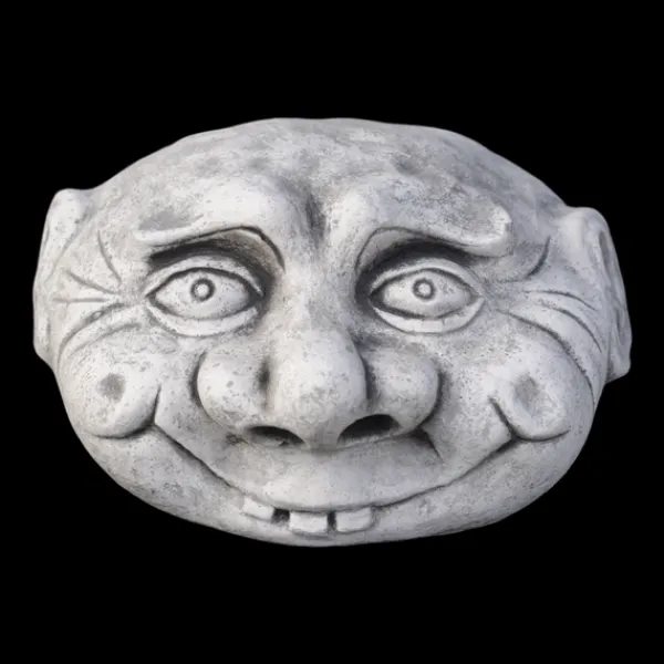 Gartendekoparadies Figures & Statues-Tête de pierre avec un drôle de visage