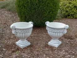 Gartendekoparadies Jardinières-Vase en pierre en lot de 2