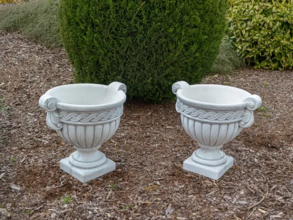 Gartendekoparadies Jardinières-Vase en pierre en lot de 2