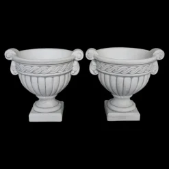 Gartendekoparadies Jardinières-Vase en pierre en lot de 2