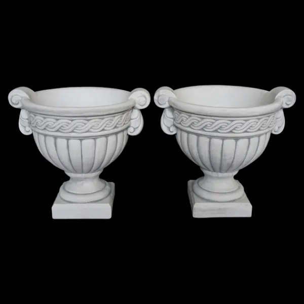 Gartendekoparadies Jardinières-Vase en pierre en lot de 2