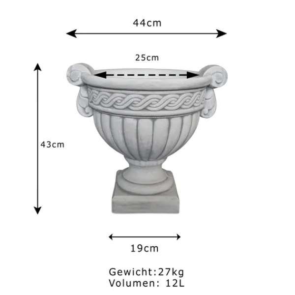 Gartendekoparadies Jardinières-Vase en pierre en lot de 2